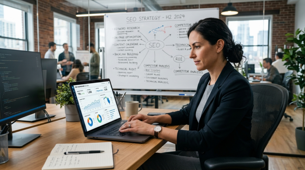 seo expert professional workspace