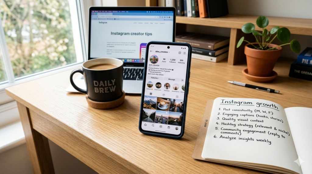 instagram marketing for beginners workspace setup