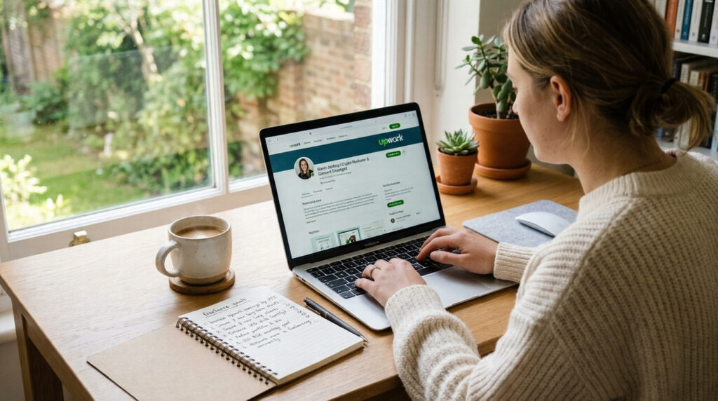 how to get first client on Upwork workspace setup